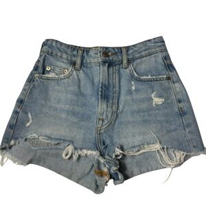 SOLD Zara Size 0 Denim Distressed Women Shorts